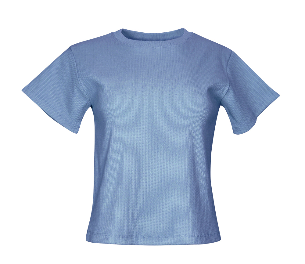 반팔 티셔츠 블루 색상 이미지-S35L4